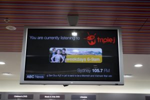 digitalsignage_streamingradio Digital Signage promoting JJJ by streaming audio and ABC streaming news