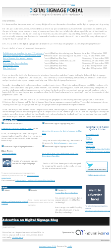Digital Signage Portal Newsletter #6