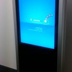 lcd stand - front view with advertise me desktop image